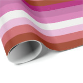 Papier Cadeau CONCEPTION DE STRIPES PRIDES LESBIENNES - PRIDE.pn (Coin rond)