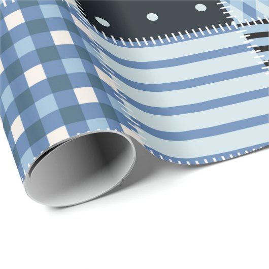 Papier Cadeau Conception de surfaces composées. Motif de patchwo (Coin rond)