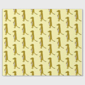 Papier Cadeau Conception de suricate de couleur de fond (Plat)