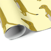 Papier Cadeau Conception de suricate de couleur de fond (Coin rond)