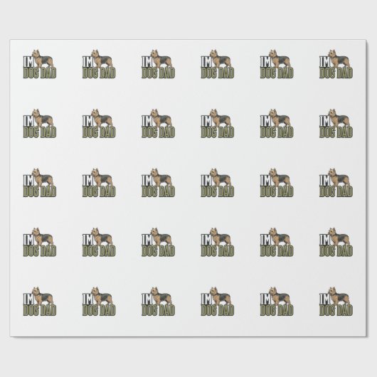 Papier Cadeau Conception de t-shirt avec gravure de terrier pour (Plat)