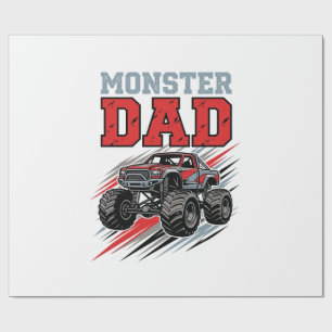 Papier Cadeau Conception de T-shirt de camion monstre vintage de