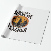 Papier Cadeau Conception de T-shirt d'école effrayant de profess (Déroulé)