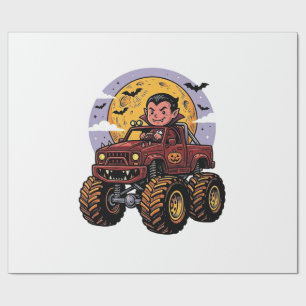 Papier Cadeau Conception de T-shirt Halloween de camion monstre 
