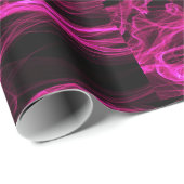 Papier Cadeau Conception de tabagisme d'abrégé sur noir de roses (Coin rond)