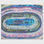 Papier Cadeau Conception de tapis ovale matelassé (Plat)