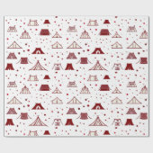 Papier Cadeau Conception de test minimal rouge (Plat)