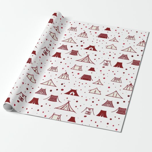 Papier Cadeau Conception de test minimal rouge (Déroulé)