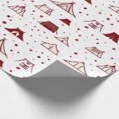 Papier Cadeau Conception de test minimal rouge (Coin)