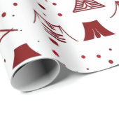 Papier Cadeau Conception de test minimal rouge (Coin rond)