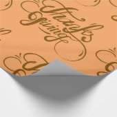 Papier Cadeau Conception de texte Brown - Thanksgiving (Coin)