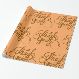 Papier Cadeau Conception de texte Brown - Thanksgiving