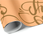 Papier Cadeau Conception de texte Brown - Thanksgiving (Coin rond)