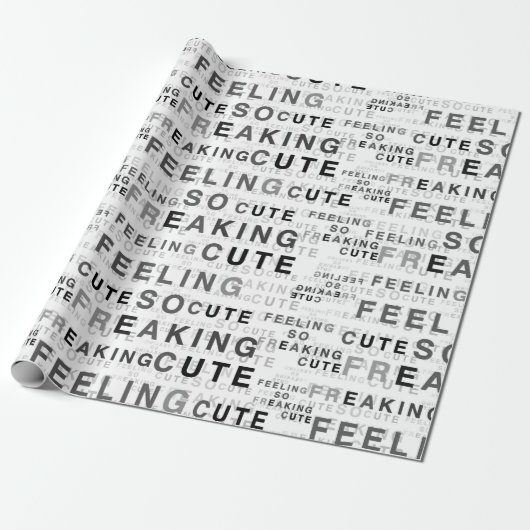 Papier Cadeau Conception de texte mignon et déroutante (Déroulé)