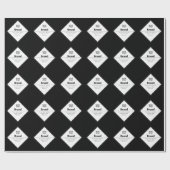 Papier Cadeau Conception de texte moderne éditable & votre logo (Plat)