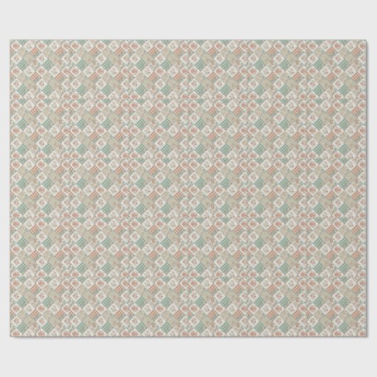 Papier Cadeau Conception de textile à carreaux gingham patchwork (Plat)
