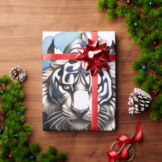 Papier Cadeau Conception de tigre (Cadeau de vacances)