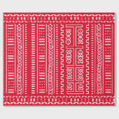 Papier Cadeau Conception de tissu rouge (Plat)