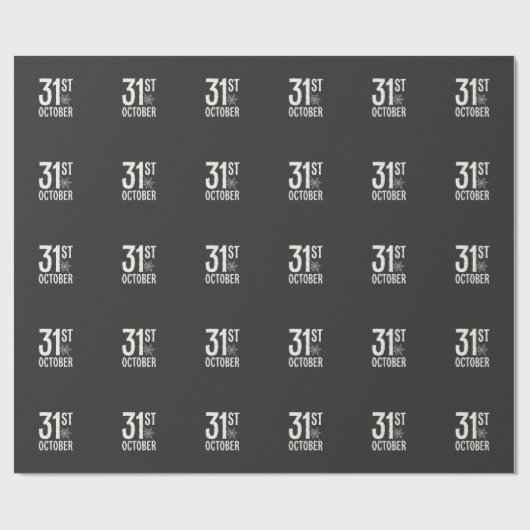 Papier Cadeau Conception de toile d'araignée Halloween 31 octobr (Plat)