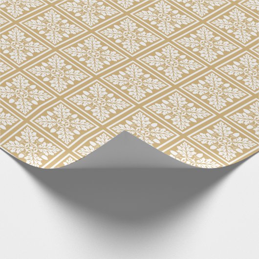 Papier Cadeau Conception de tuile de gland et de feuille de (Coin)
