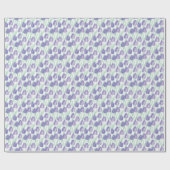 Papier Cadeau Conception de tulipe : violet clair floral. (Plat)