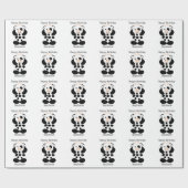 Papier Cadeau Conception de vache Anniversaire (Plat)