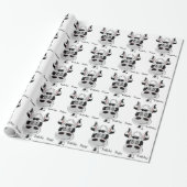 Papier Cadeau Conception de vache Anniversaire (Déroulé)