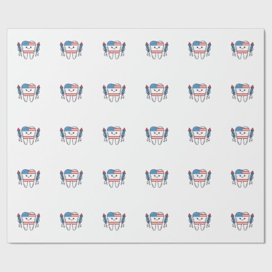 Papier Cadeau Conception de vecteur de feux d'artifice de mascot (Plat)
