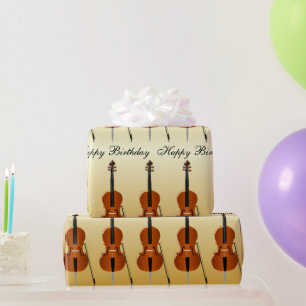 Papier Cadeau Conception de violoncelle Anniversaire