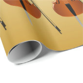 Papier Cadeau Conception de violoncelle Anniversaire (Coin rond)