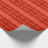 Papier Cadeau Conception de zigzags rouges (Coin)