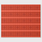 Papier Cadeau Conception de zigzags rouges (Plat)