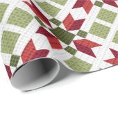 Papier Cadeau Conception d'édredon de poinsettia de (Coin rond)