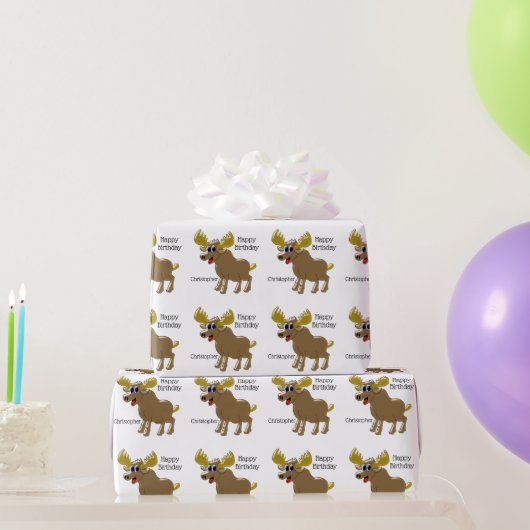 Papier Cadeau Conception d'élan Anniversaire (Cadeaux de fête)