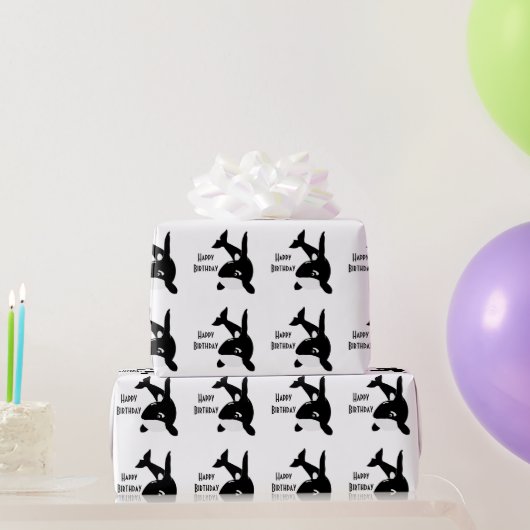 Papier Cadeau Conception d'épaulard pour anniversaire (Cadeaux de fête)