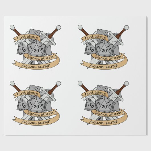 Papier Cadeau Conception des dés de combat (Plat)