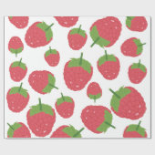 Papier Cadeau Conception des fruits de framboise (Plat)