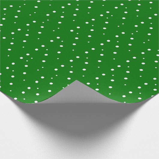 Papier Cadeau Conception des points de vacances verts (Coin)