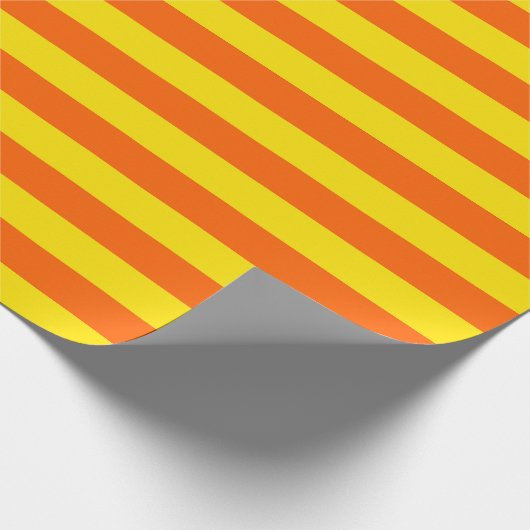 Papier Cadeau Conception des rayures orange et jaune (Coin)