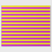 Papier Cadeau Conception des rayures pourpre et jaune (Plat)