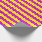 Papier Cadeau Conception des rayures pourpre et jaune (Coin)