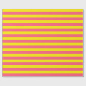 Papier Cadeau Conception des rayures rose et jaune (Plat)
