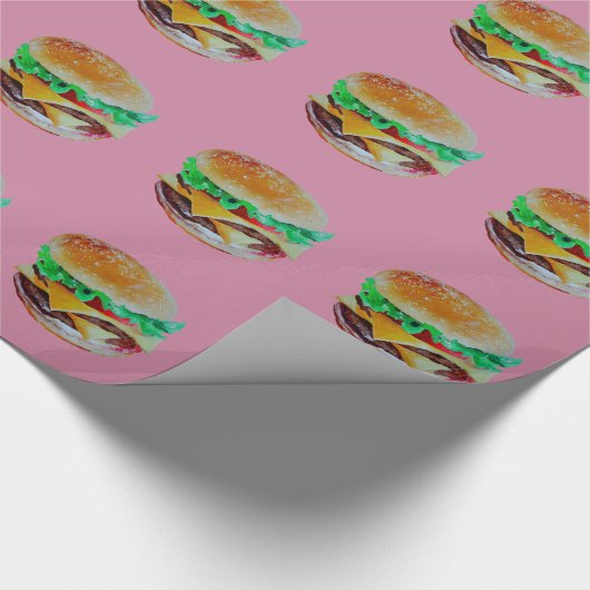Papier Cadeau conception d'hamburger, peinture originale (Coin)