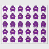 Papier Cadeau Conception d'hippopotame Anniversaire (Plat)