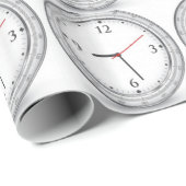 Papier Cadeau Conception d'horloge de vecteur (Coin rond)