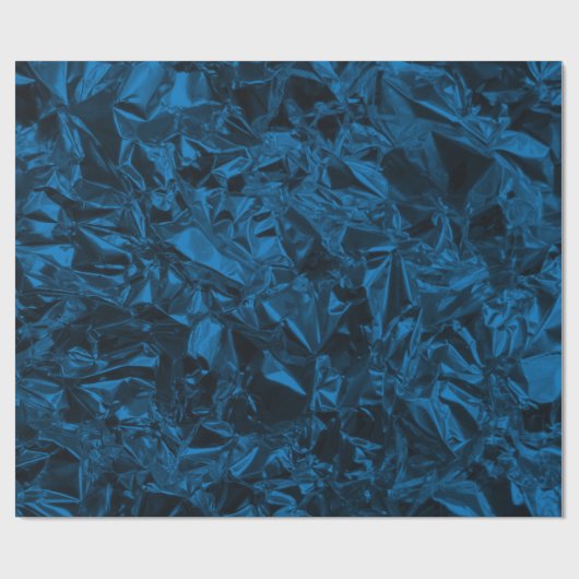 Papier Cadeau Conception d'huile d'aluminium en bleu (Plat)