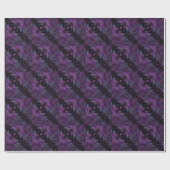 Papier Cadeau Conception diagonale violet noir violet (Plat)