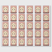 Papier Cadeau Conception d'illustration de lama mignon (Plat)