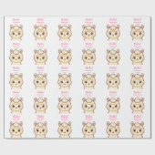 Papier Cadeau Conception d'illustration de lama mignon (Plat)