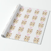Papier Cadeau Conception d'illustration de lama mignon (Déroulé)